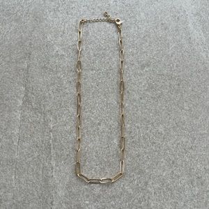 Gold paperclip necklace